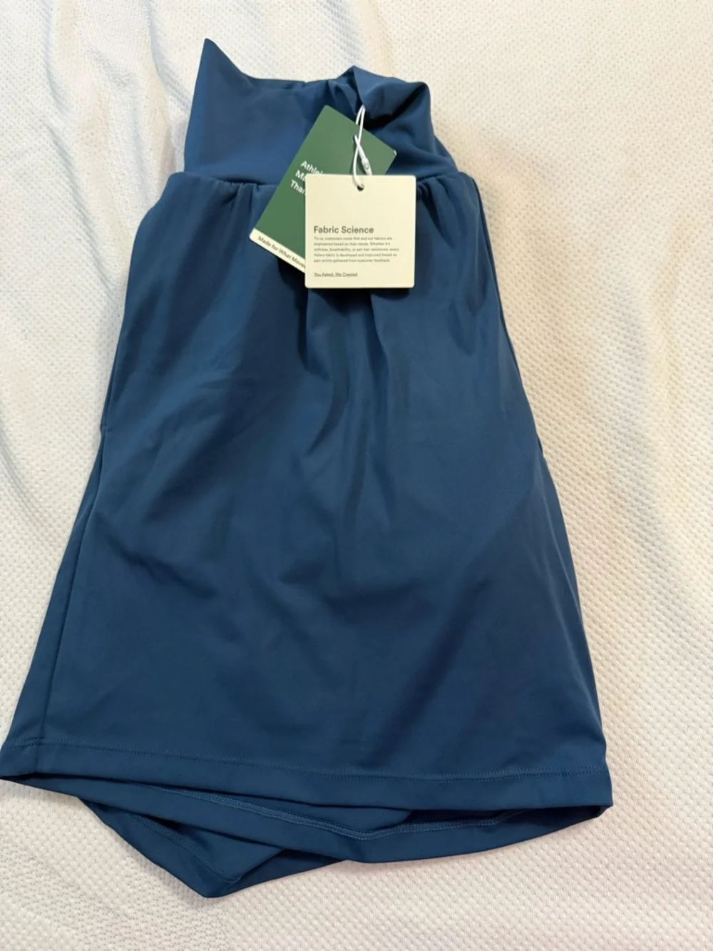 Women's High-Waist Active Shorts - Blue - Picture 4 of 5